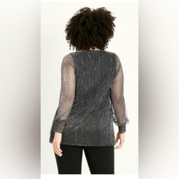 EVANS Womens Black Lined Elastic Cuffs
Long Sleeve Round Neck Tunic Top Plus 14 - Picture 3 of 8